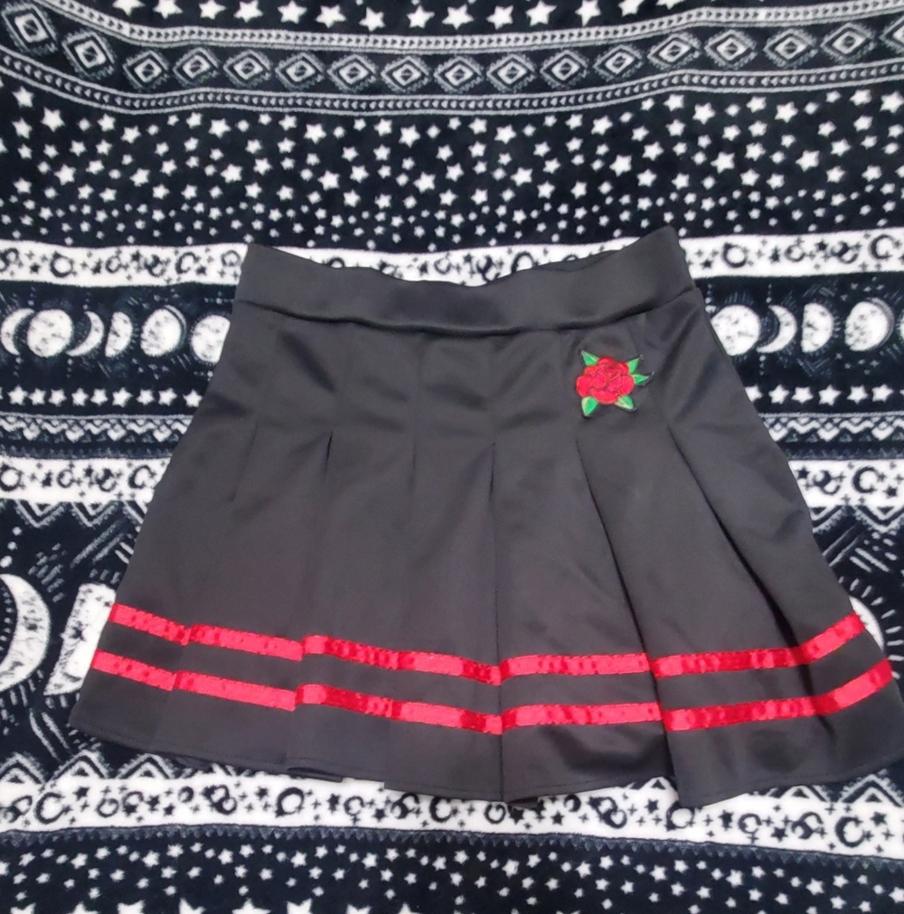 Y2K Rose Skater Skirt